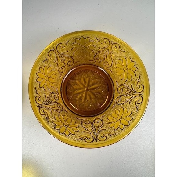 Vintage Amber Tiara Indiana glass large and small bowls serving‎ set mid century - Picture 8 of 16